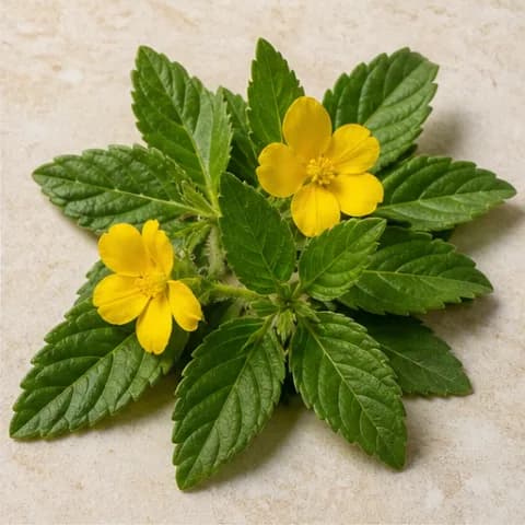 Aspetto e materia prima: Damiana