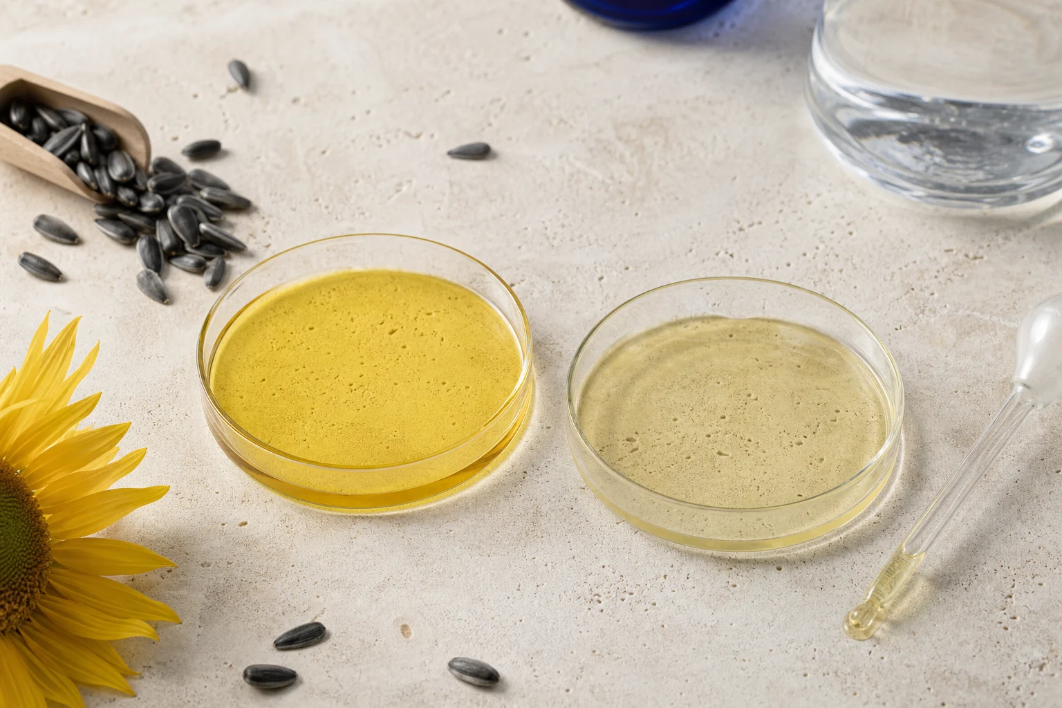 Olio ozonizzato e semi di girasole
